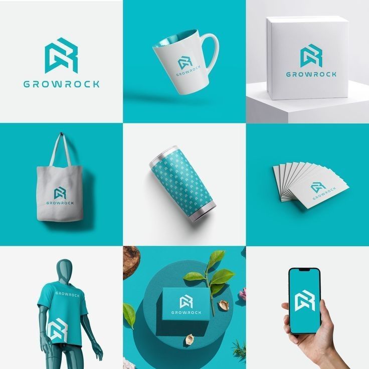 GrowRock — Logo & Brand Identity